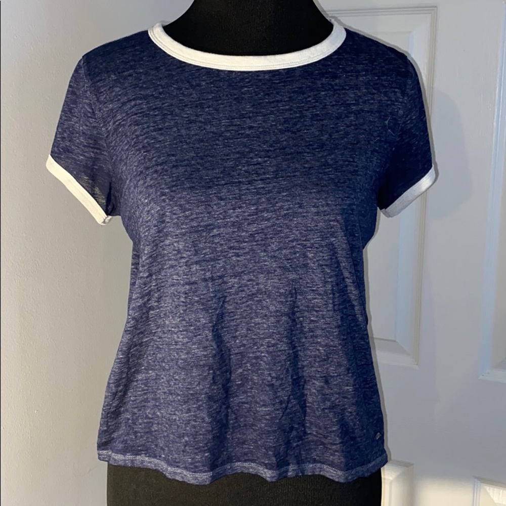 Blue and white t shirt